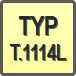 Piktogram - Typ: T.1114L